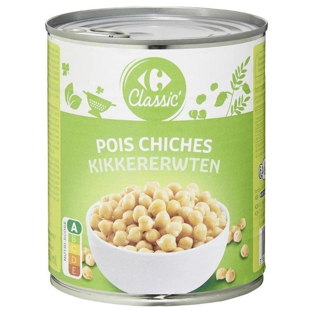 Conserve Pois Chiches Trempés Carrefour 800g