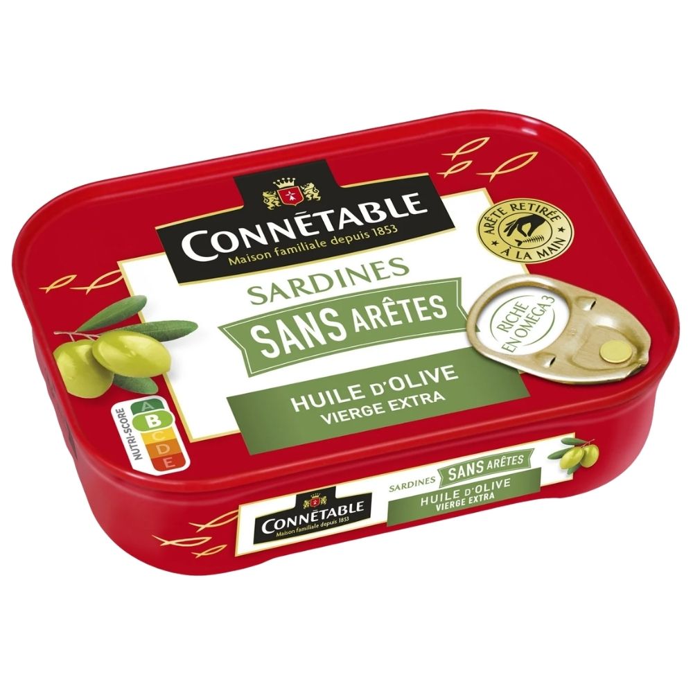 Sardine sans Arêtes Huile d'Olive Connétable 140g.