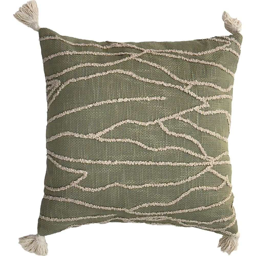 Coussin Carré Lignes Chenille Kasa 45x45cm