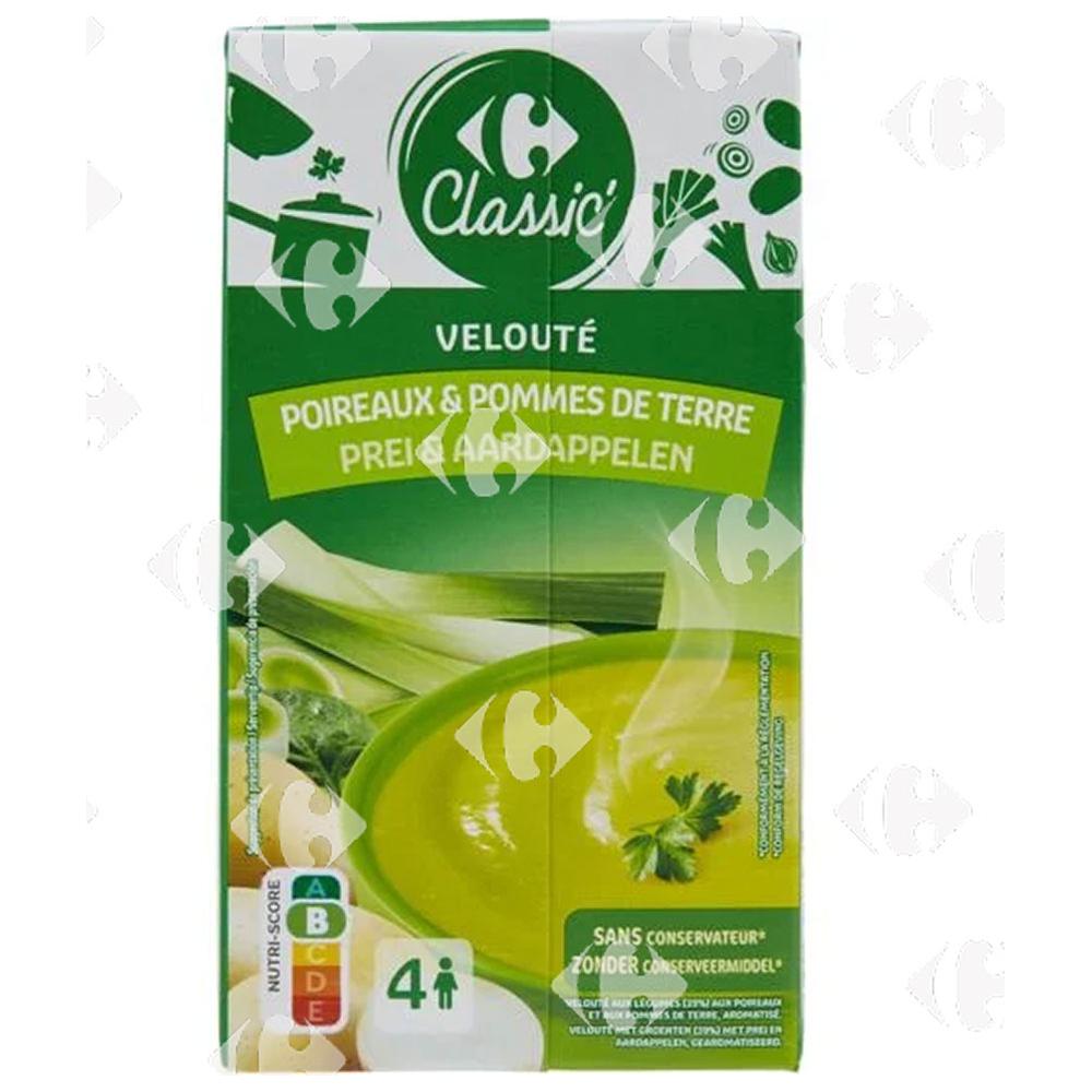 Soupe poireaux pommes de Terre Classic Carrefour 1L.