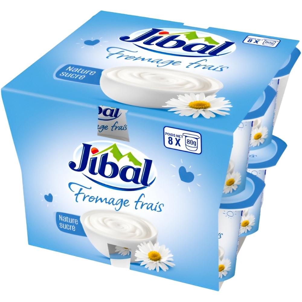 Pack Fromage Frais Nature Sucré Jibal 8x80g