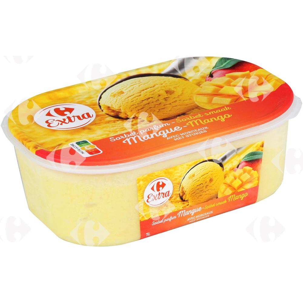 [480916] Sorbet à La Mangue en Bac Carrefour 1L.