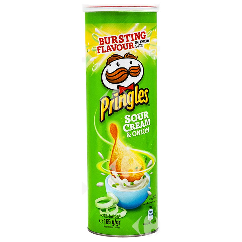 [17600] Tuiles Sour Cream Onion Pringles 165g