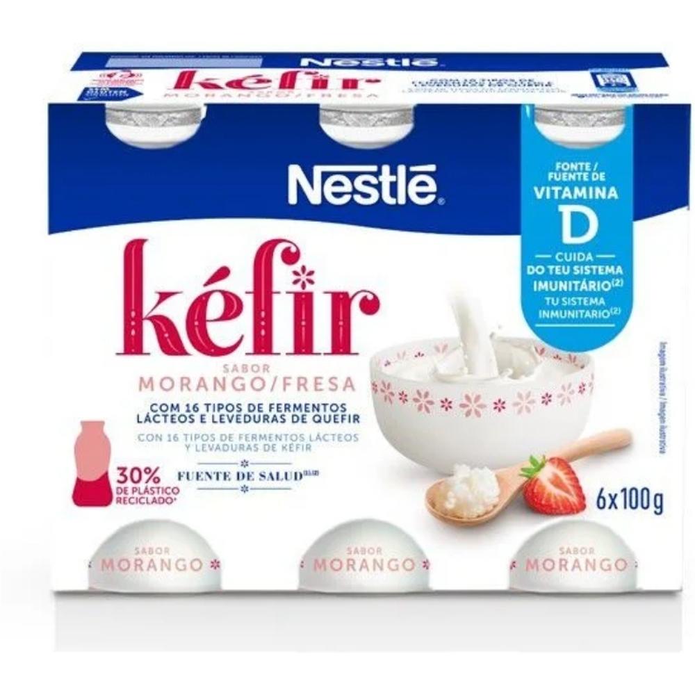 Yaourts à la Cuillère Kéfir Fraise Nestlé 6x100g