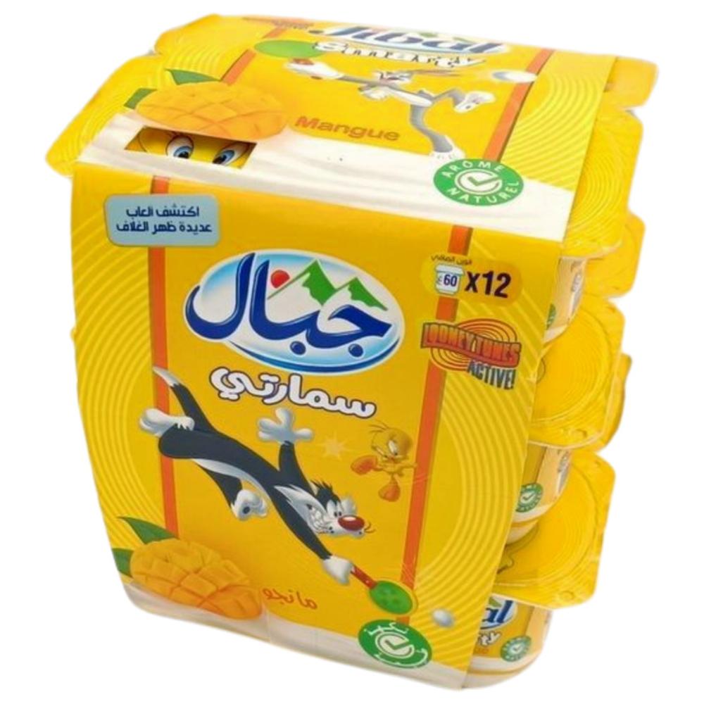 Pack Yaourts à la Cuillère Smarty Mangue Jibal 12x60g.