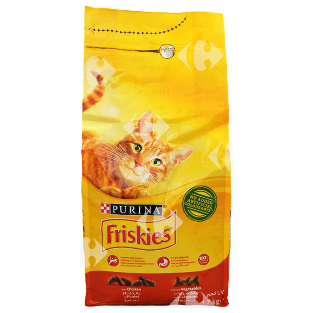 [622296] Croquettes au Poulet et Légumes Chats Adultes Friskies 1,7kg