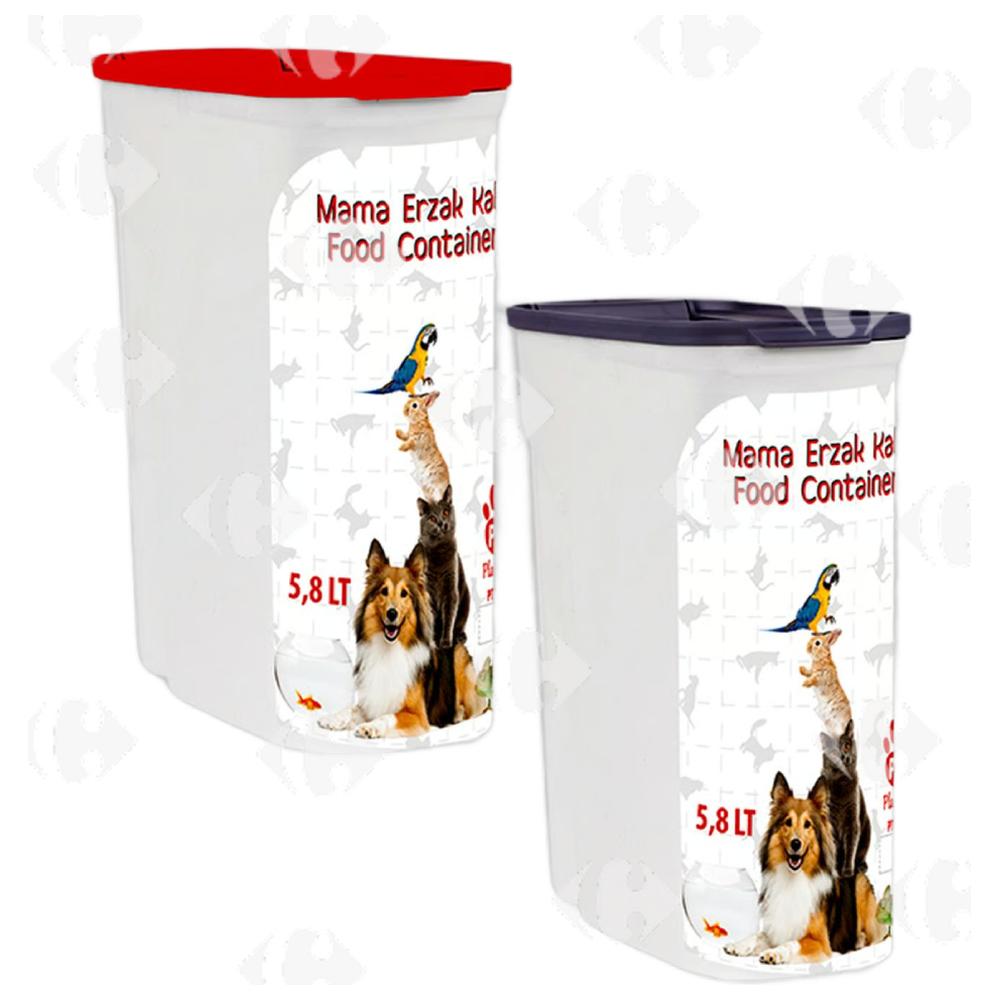 [675081] Bocal Aliment Chien Plast'art 27x11,5x30cm 5,8L