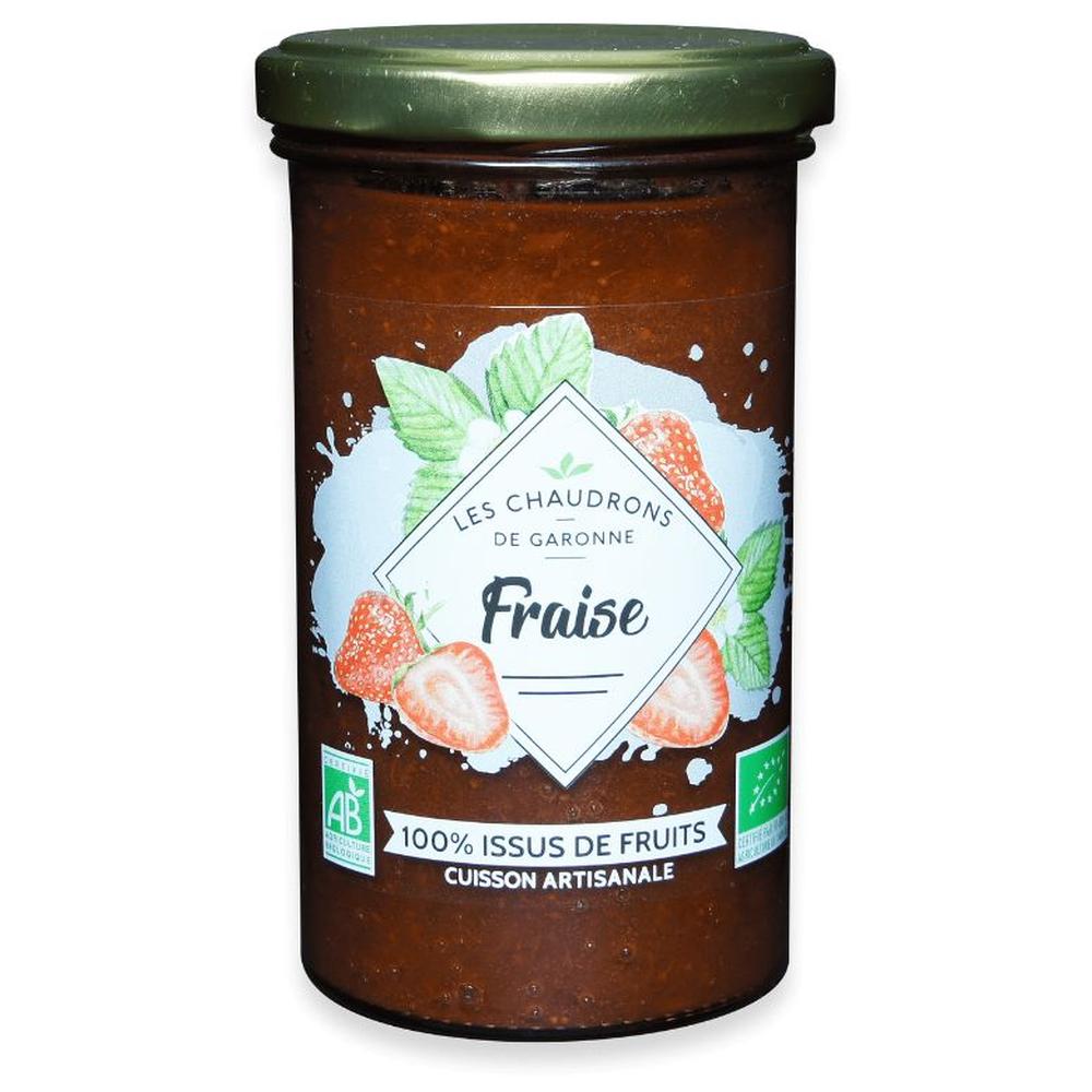 Préparation Confiture Artisanale 100% Fraise Chaudrons de Garonne 275g