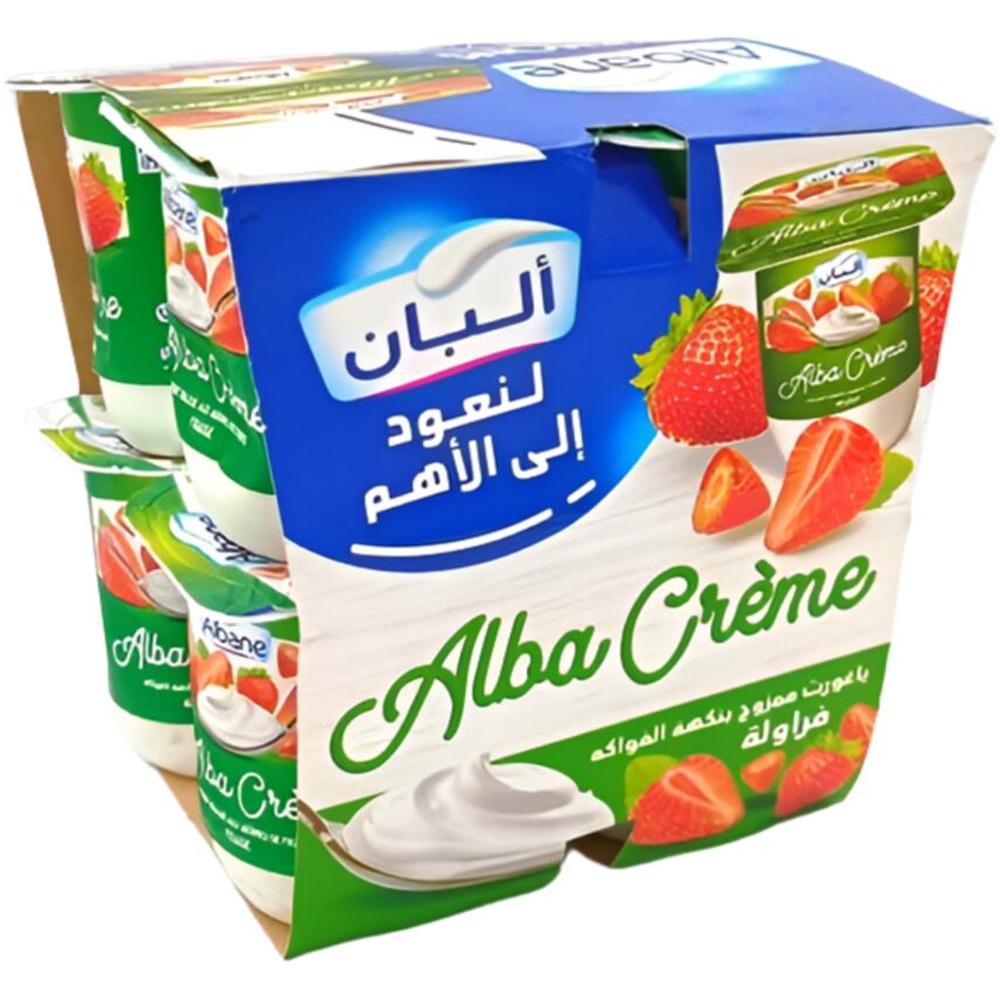 Pack Yaourt à cuillère Brassé Fraise Albane 8x110g.