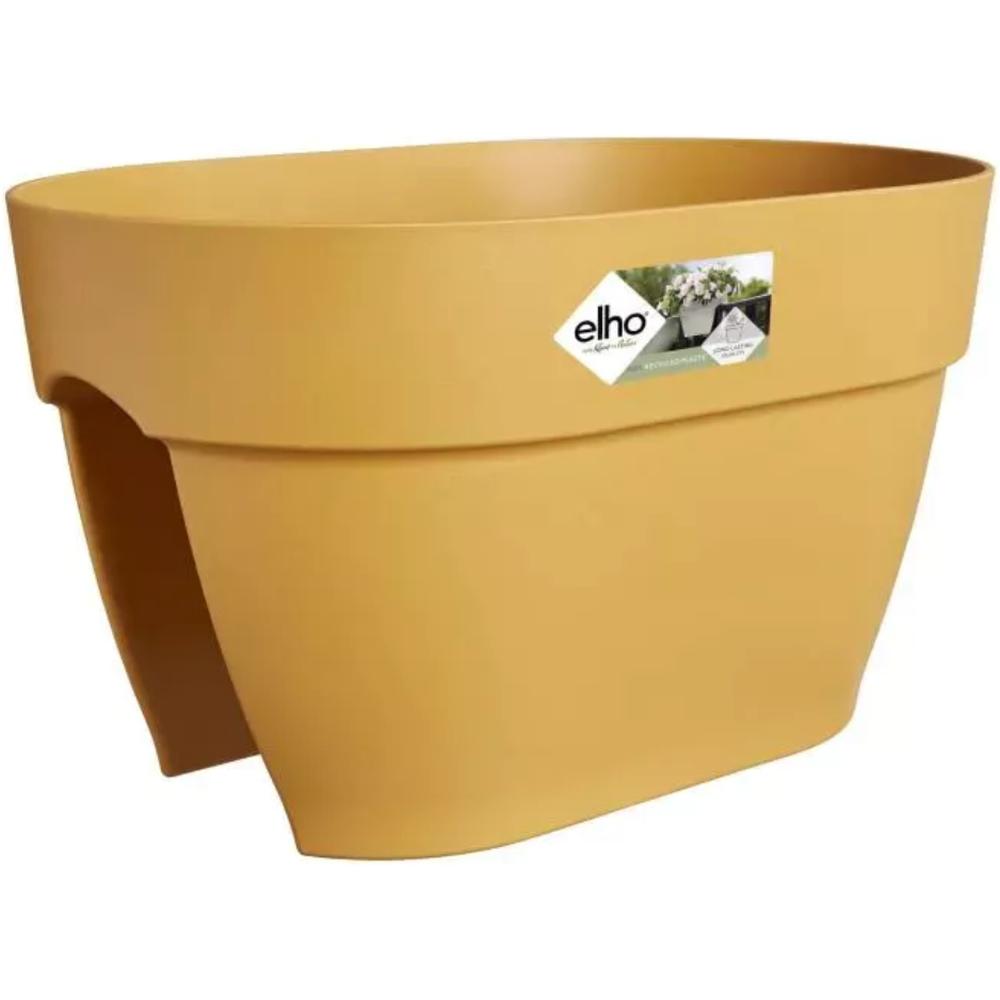 Pot Oval de Balcon Jaune 27x40x25cm.