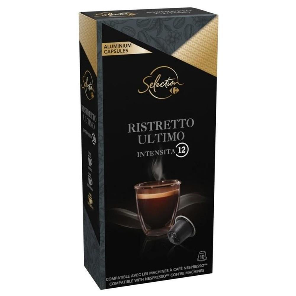 [704622] Capsules Café Ristretto Carrefour Selection 10 unités