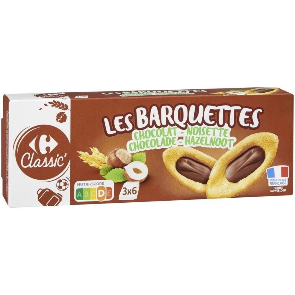 [210237] Biscuits Barquettes Choco noisette Carrefour Classic 120g