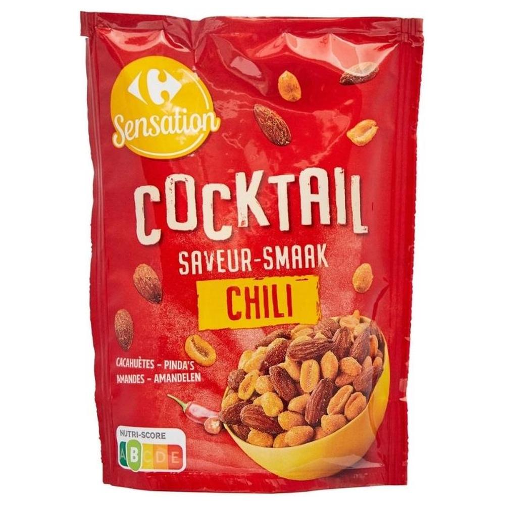 [704427] Cacahuètes Amandes Chili Carrefour Sensation 120g
