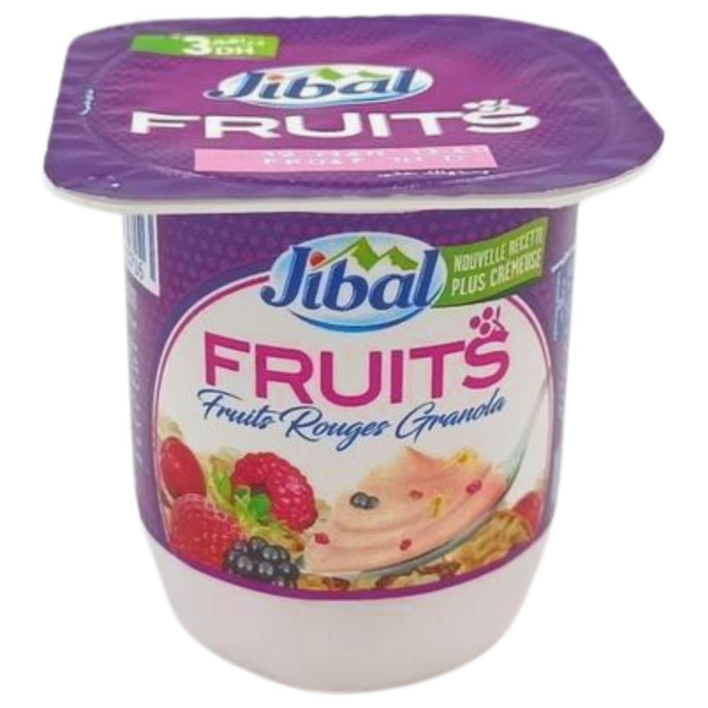 Yaourt à Cuillère Brassé Fruits Rouges et Granola Jibal 110g.