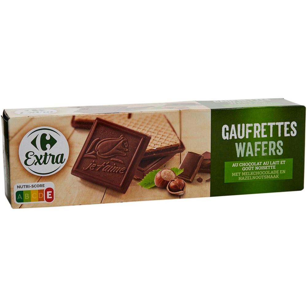 Gaufrettes Pralinées Chocolat Lait Carrefour Extra 175g