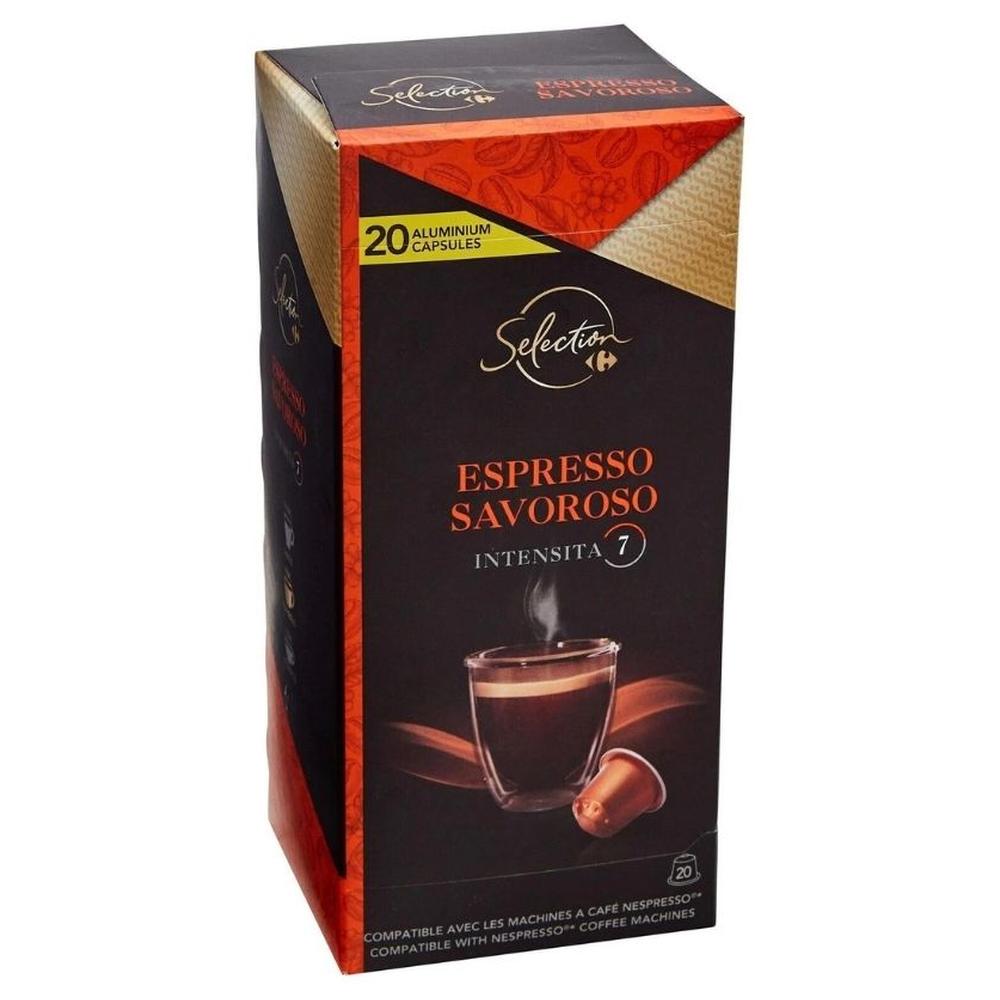 [704708] Capsules Café Savoroso Carrefour Selection 20 unités