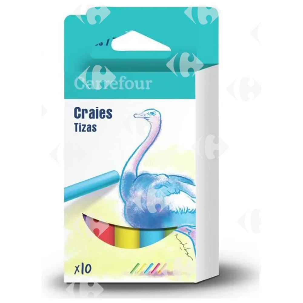 Boîte de Craies Couleurs Carrefour 10 unités