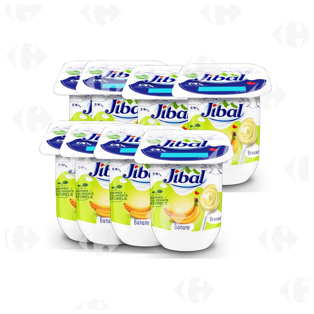 [649042] Pack Yaourt à La Cuillère Brassé Banane Jibal 110g 8 unités