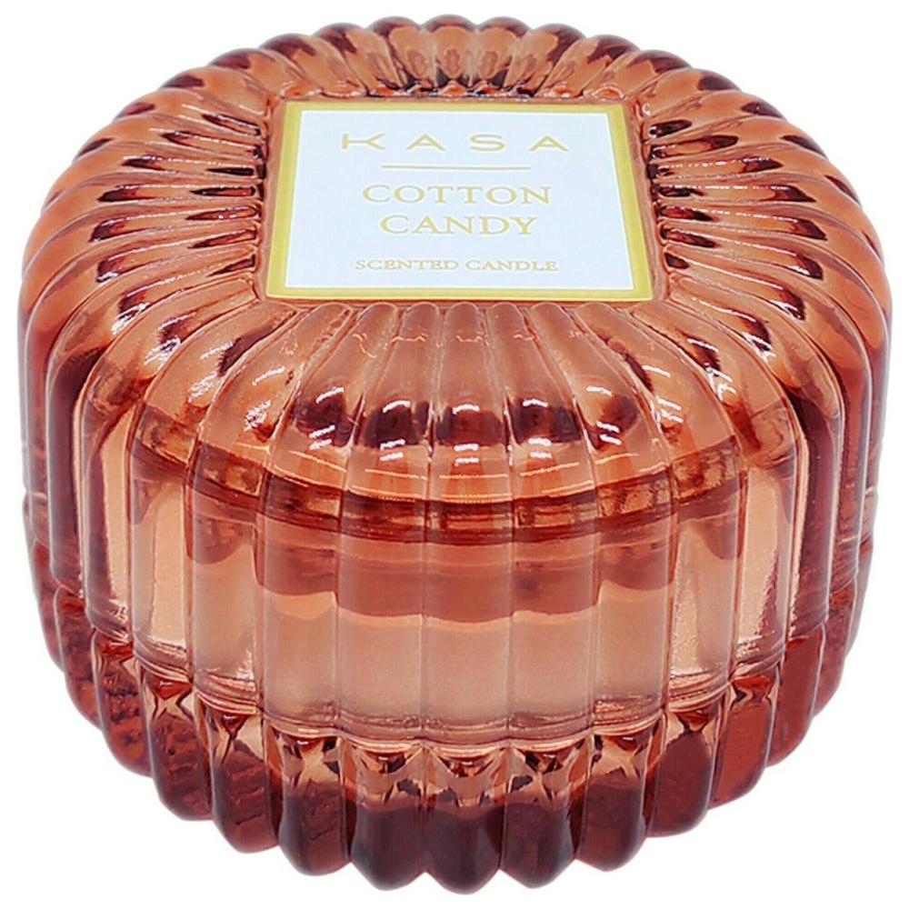 Bougie en Verre avec Couvercle Ocre Cotton Candy Kasa 5 cm