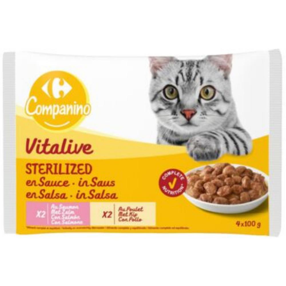 [666148] Pâtée pour Chat Carrefour Companino 4x100g