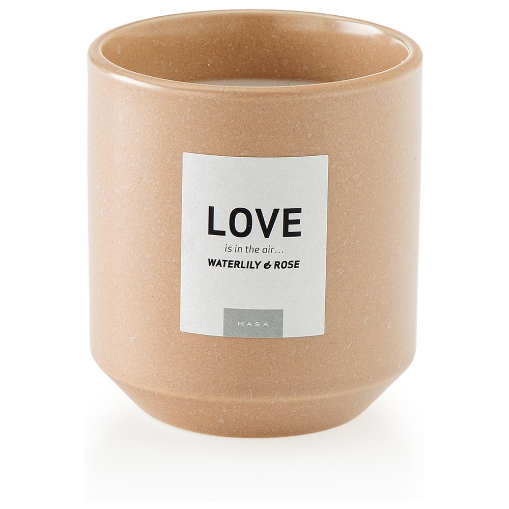 Bougie à Couvercle Love Nénuphar Rose Kasa 220g