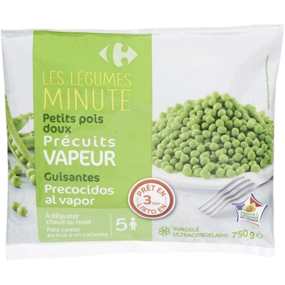 Petits Pois Extra Fins Précuits à La Vapeur Carrefour 750 g