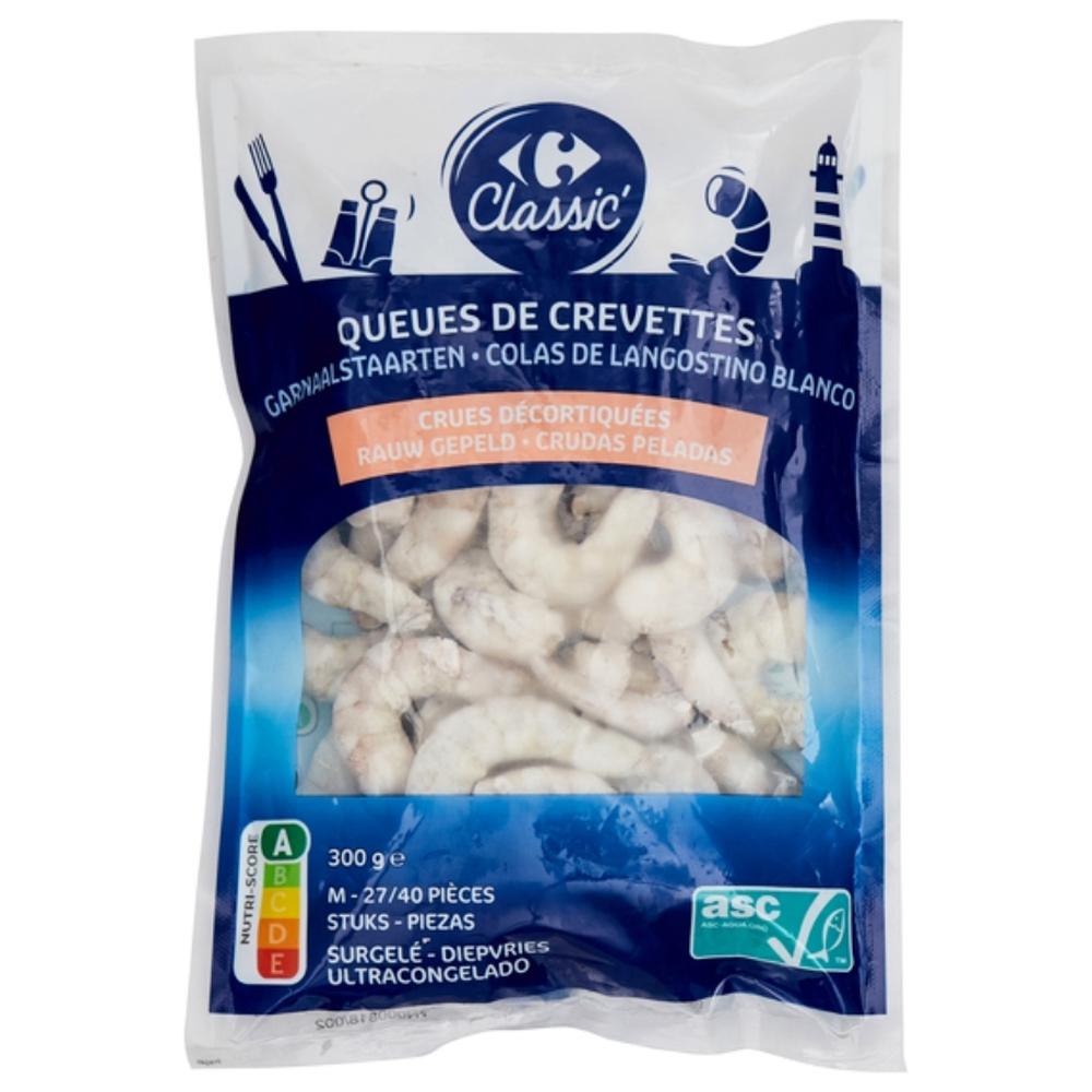 [543179] Queues de Crevettes Crues Carrefour 300g