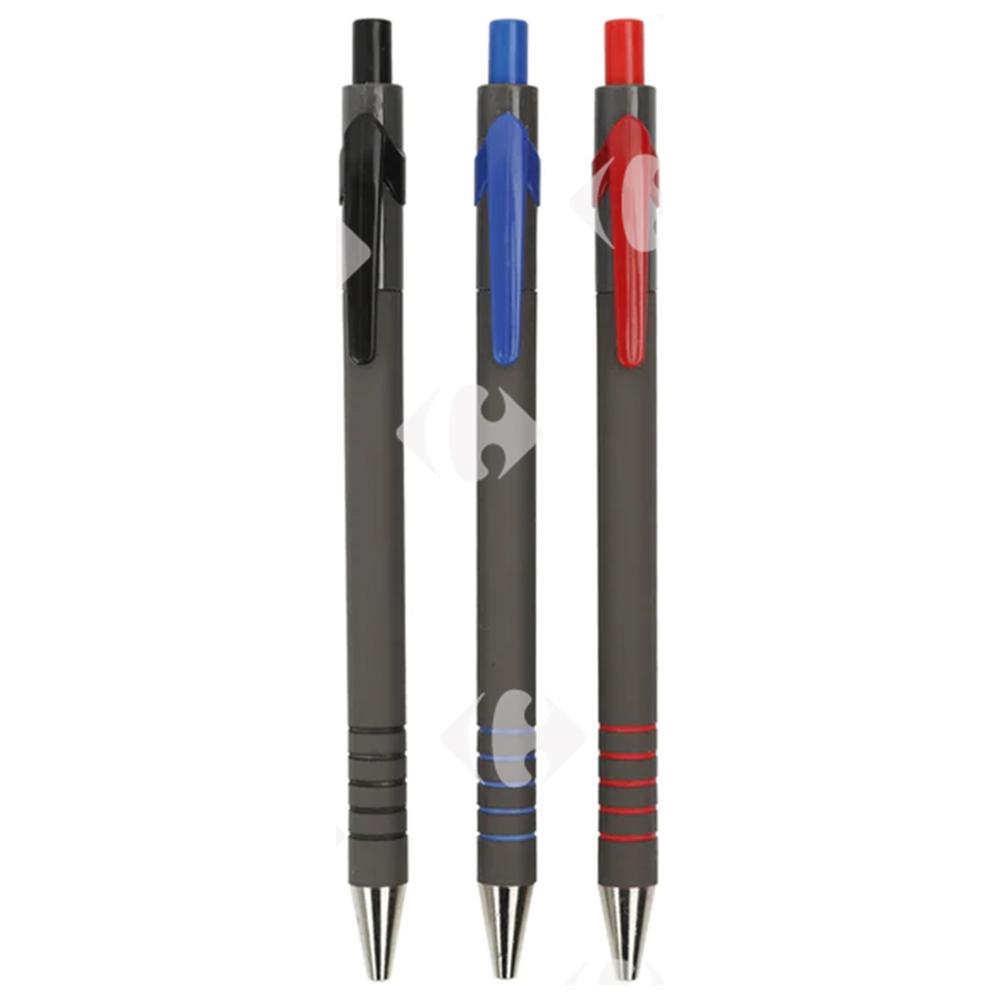[700150] Stylo Roller Rétractable Note 0.7mm 3 Couleurs 3 unités