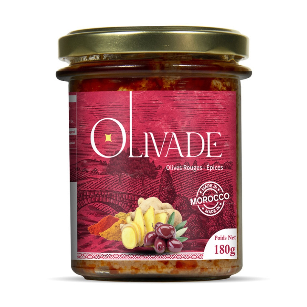 [718056] La Relevée Tapenade Olive Rouge Epice Gingembre 180g