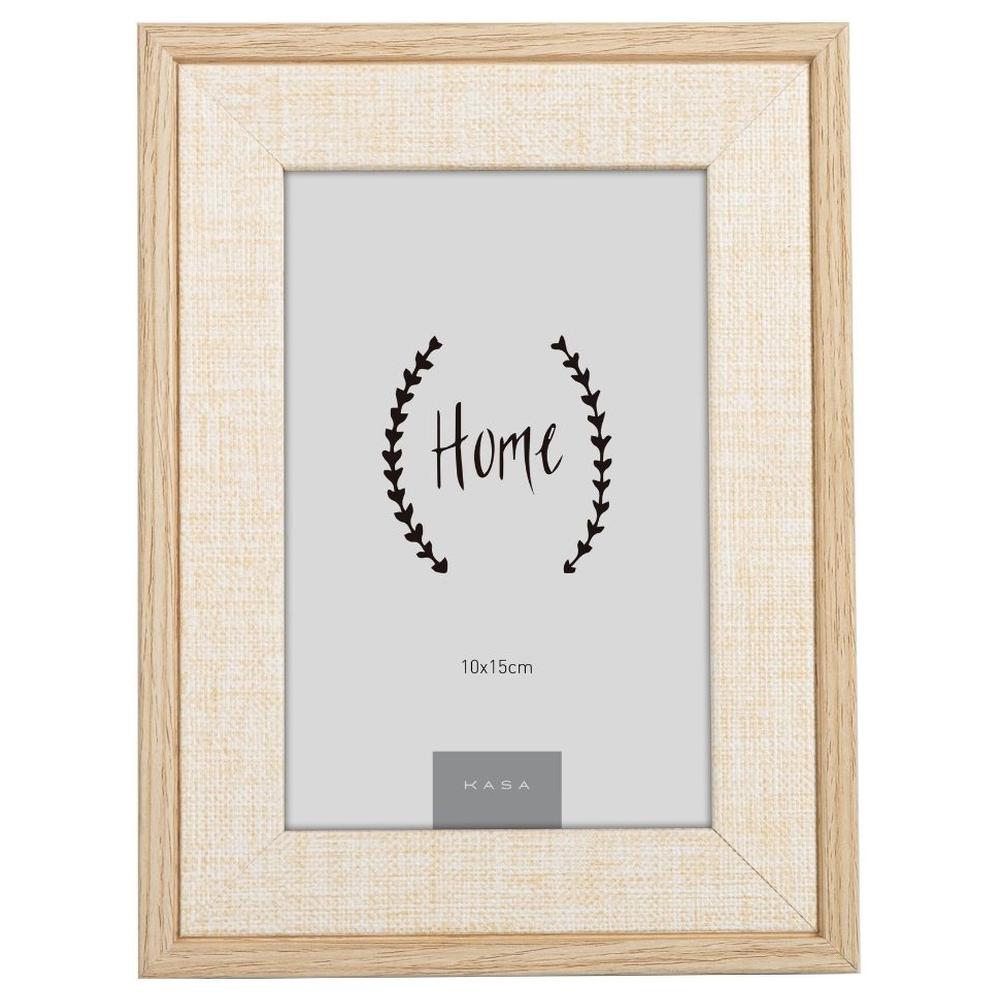 Cadre Rectangulaire avec Bordure en Tissu et Bois Kasa10x15cm