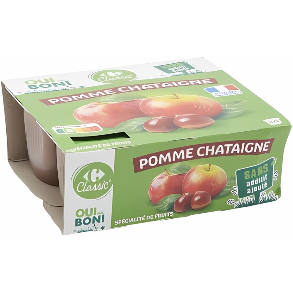 [699758] Compote de Pommes et Châtaignes Carrefour 100g 4 unités