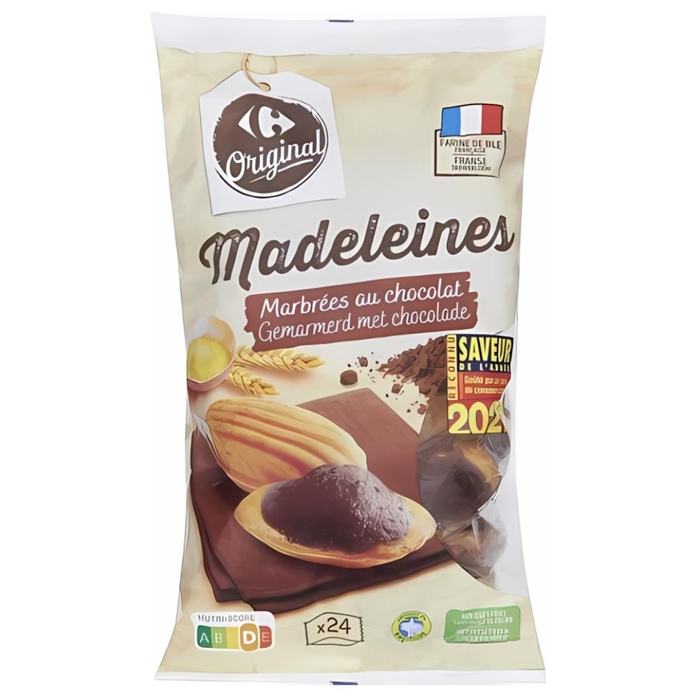 [574435] Madeleines Coquilles Marbrées Chocolat Individuelles Carrefour 600g
