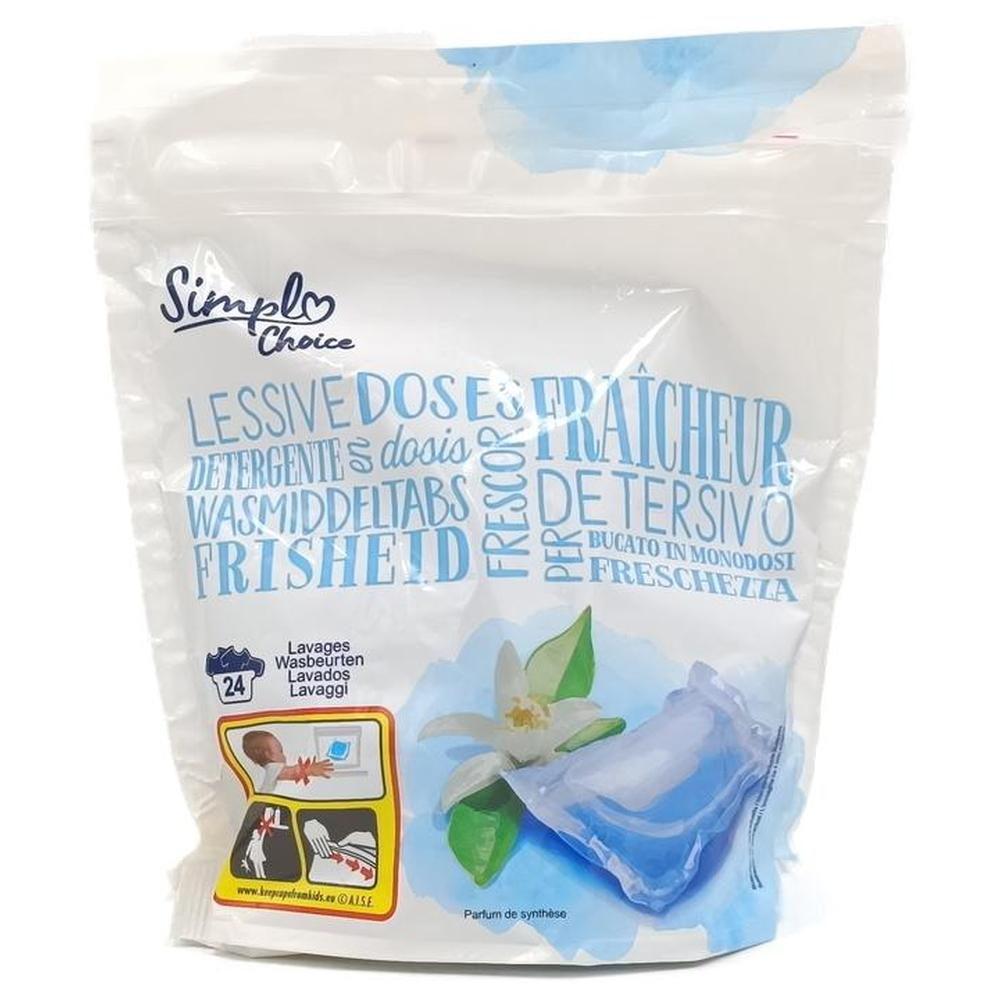 [708063] Lessive Doses Fraîcheur Carrefour Simpl Choice 24 piéces