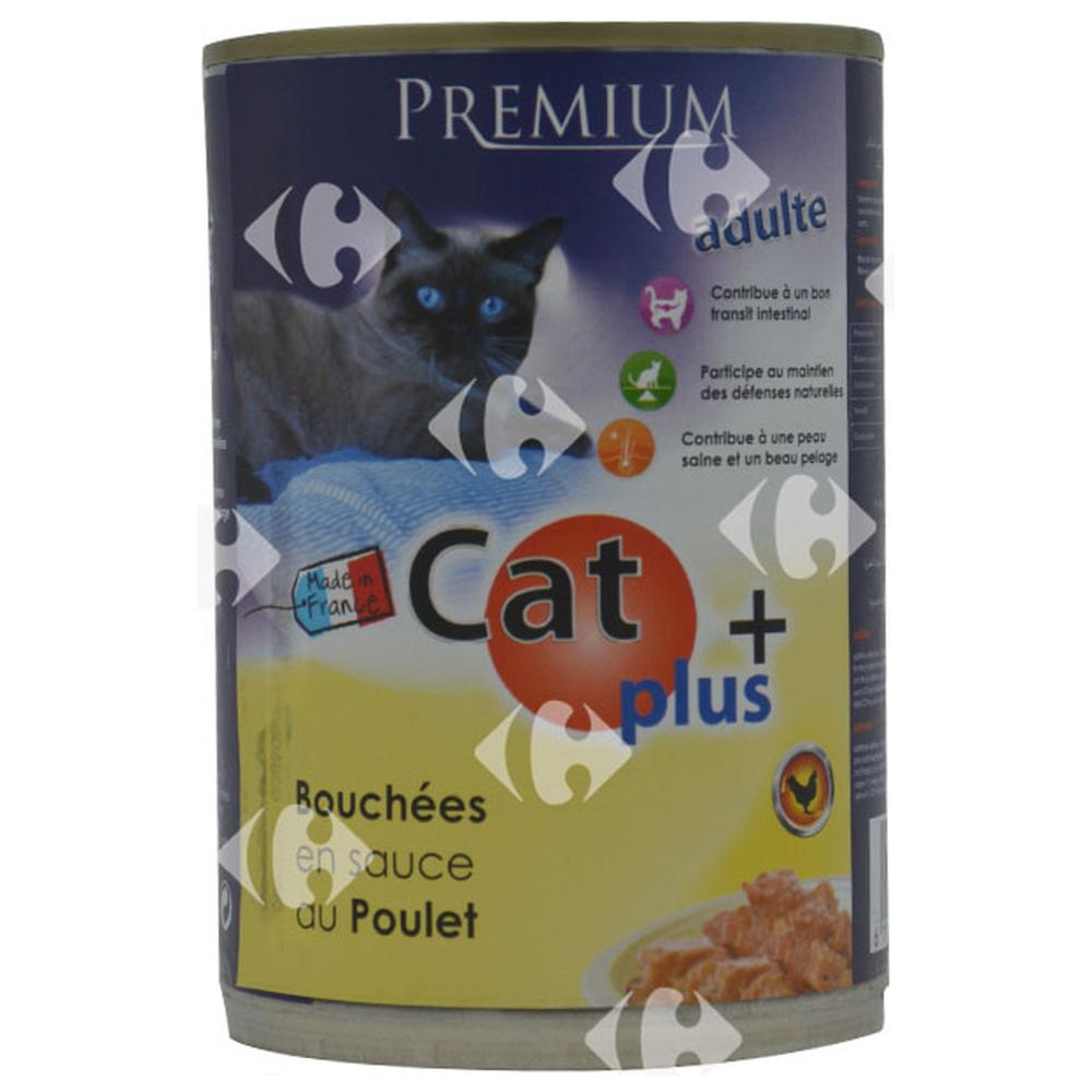 [519156] Pâtée Bouchées en Sauce au Poulet pour Chats Catplus 410g