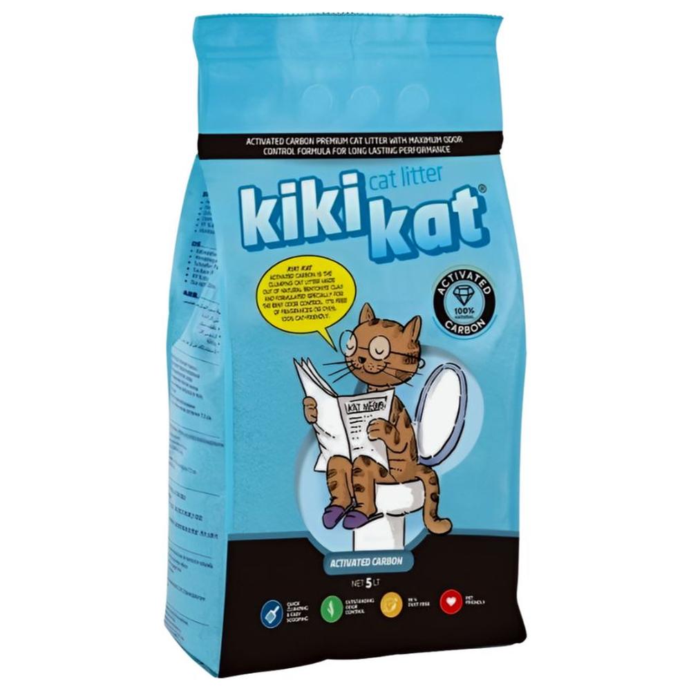 [672886] Litière Agglomérante Charbon Actif Kikikat 10L