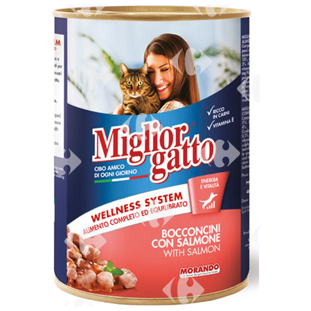 Bouchées de Saumon pour Chats Miglior Gatto 405g