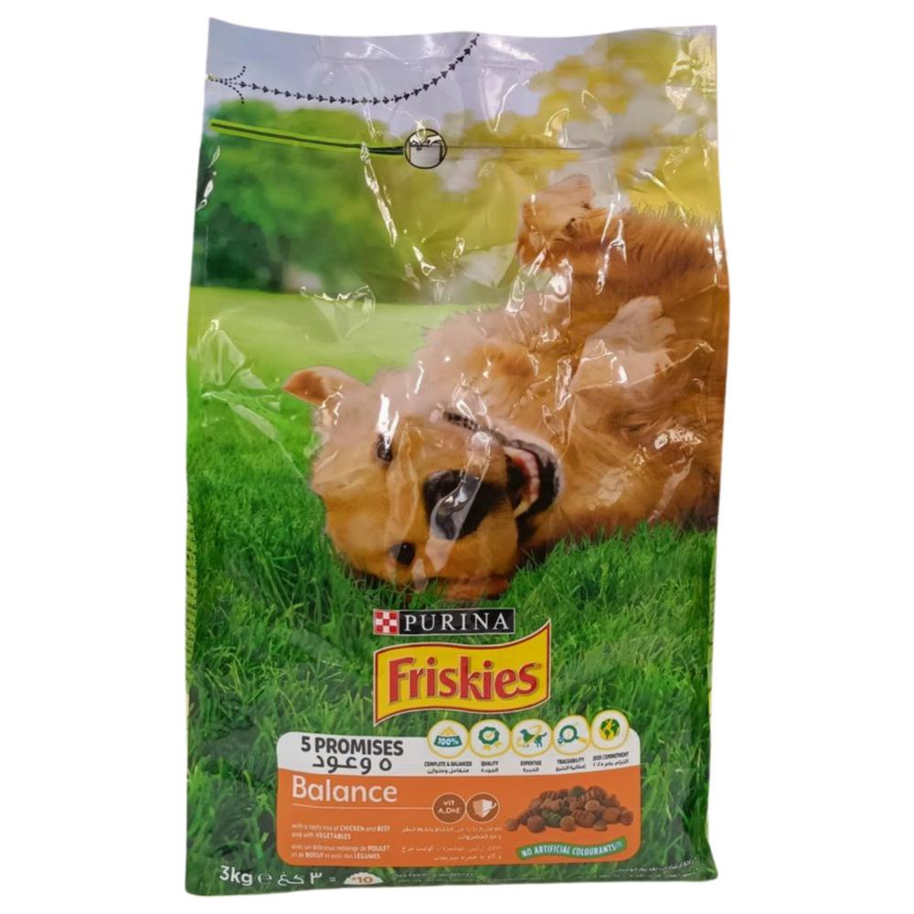 [610291] Croquettes Balance au Poulet et aux Légumes pour Chiens Adultes Friskies 3kg