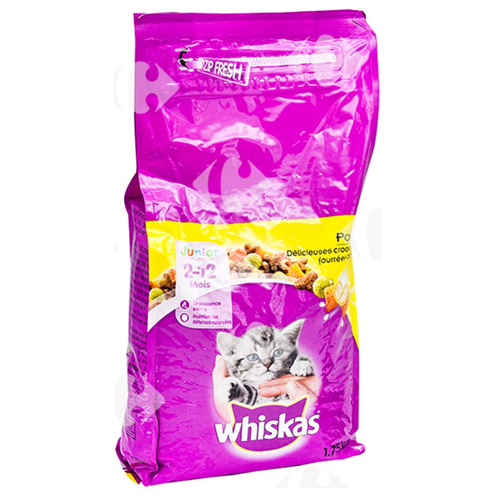 Croquettes au Poulet pour Chats Junior Whiskas 1,75kg