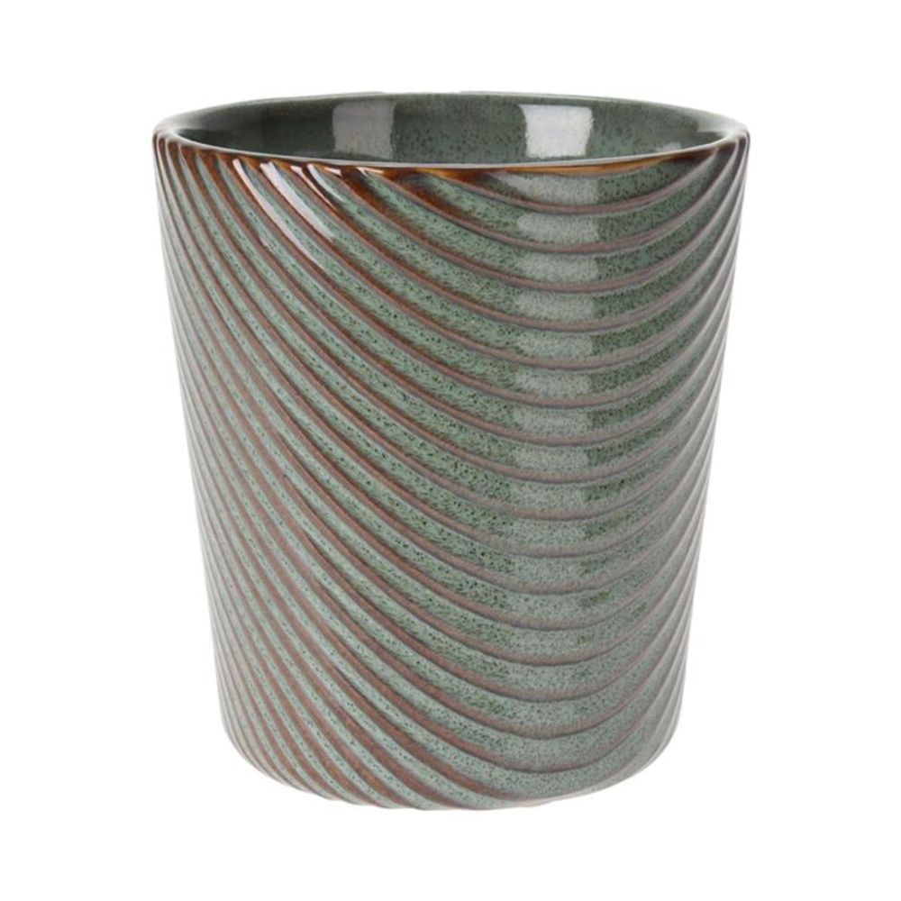 Pot avec Design Crème 13x14 cm