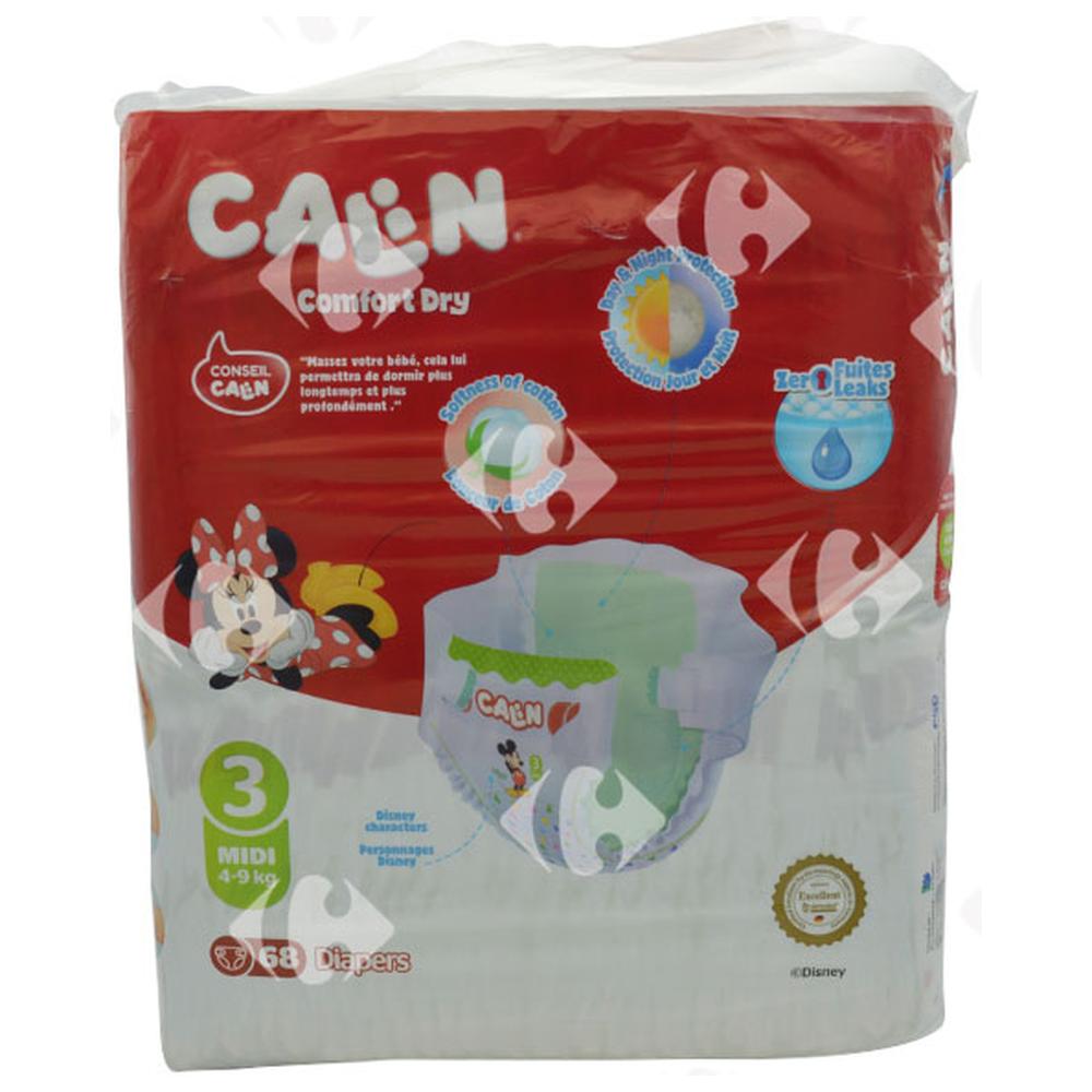 Couches Taille 3 Midi Calin Jumbo Pack 68 unités