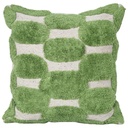 Coussin Carré Tufte Vert Kasa 45x45 cm