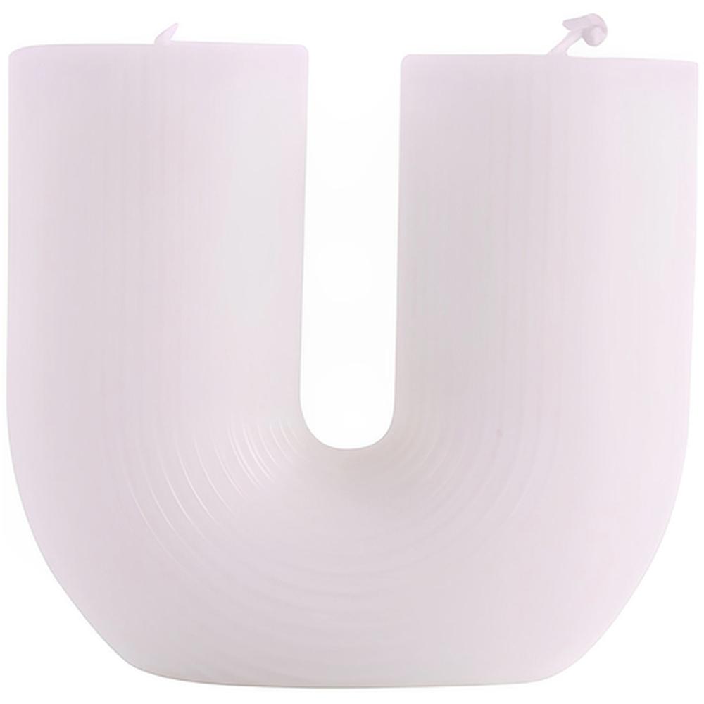 Bougie en Forme de U Blanche Kasa 11,5cm