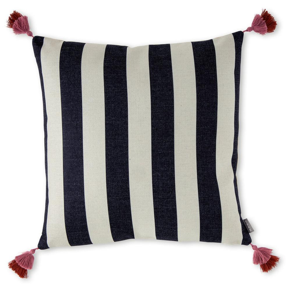 Coussin Rayures Verticales Noires 45x45cm