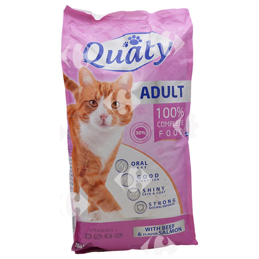 Croquettes au Bœuf et au Saumon pour Chats Adultes Quaty 5kg