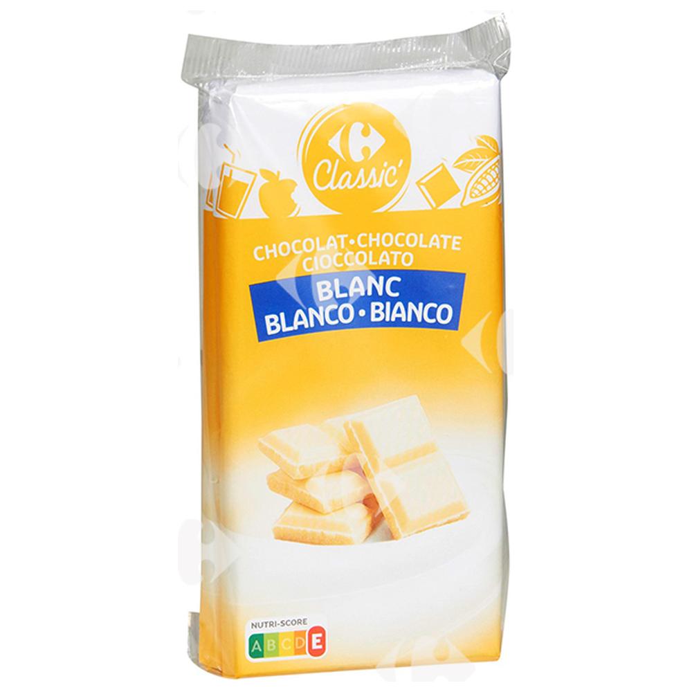 Tablette de Chocolat Blanc Carrefour 2x100g