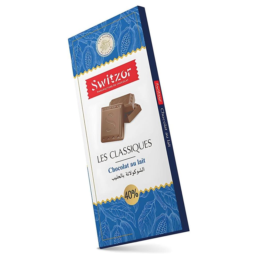 Tablette Chocolat Au Lait 40% Et Noisettes Switzor 100g