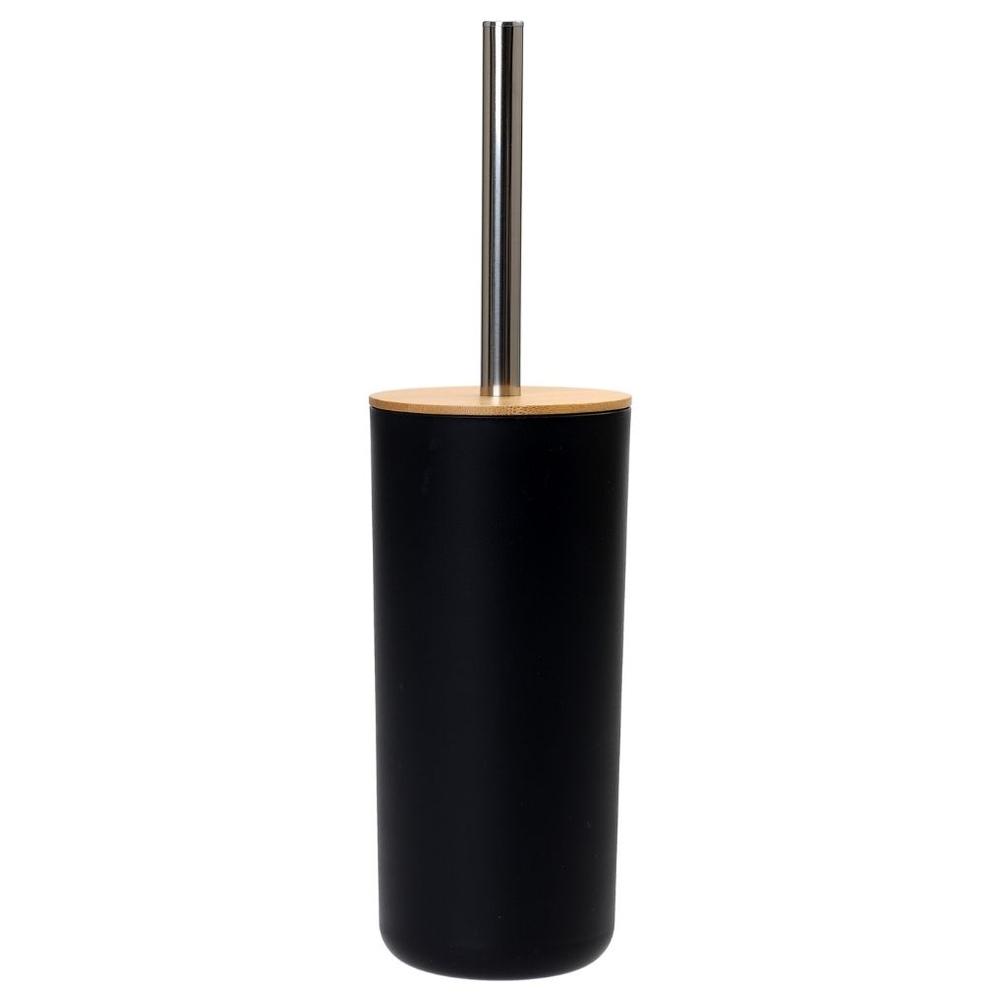 [716781] Brosse de Toilette Bambou Noire PVC Kasa