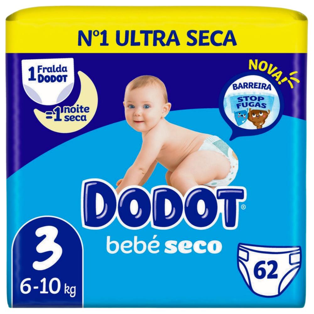 [609603] Couches Bebé Seco Taille 3 (6-10kg) Dodot 62 unités