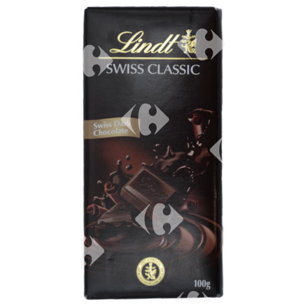 [70857] Tablette de Chocolat Noir Extra Fine Swiss Classic Lindt 100g