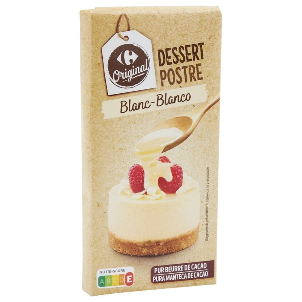 [570971] Tablette Chocolat Dessert Blanc Carrefour 200g